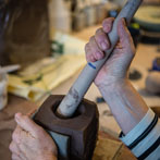 Patricia Shone in her studio 2018